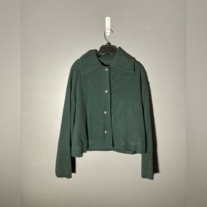 Krista Larson Green Wool Lagenlook Coat